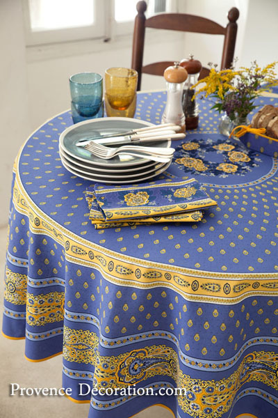 Round Tablecloth coated or cotton Marat d'Avignon Bastide LB - Click Image to Close